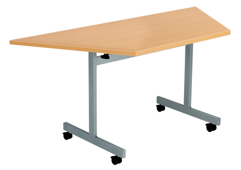 One Eighty Trapezoidal Tilting Table | 1600 X 800 | Beech/Silver